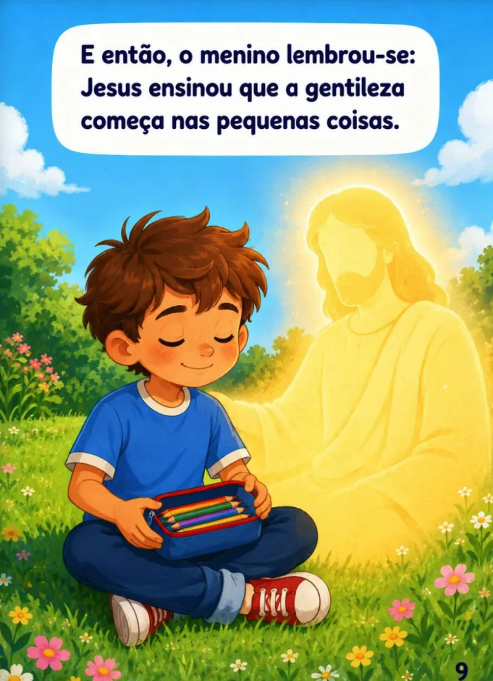 Página ilustrada 18 da coleção Com Jesus